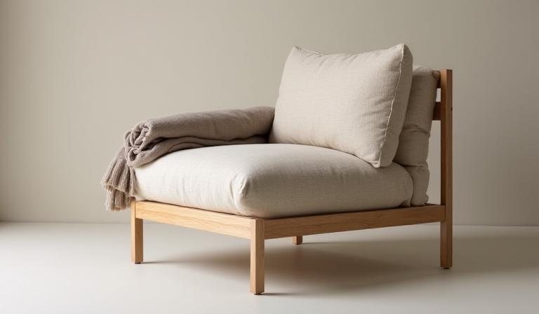 ミニマリスト設計のアームチェア